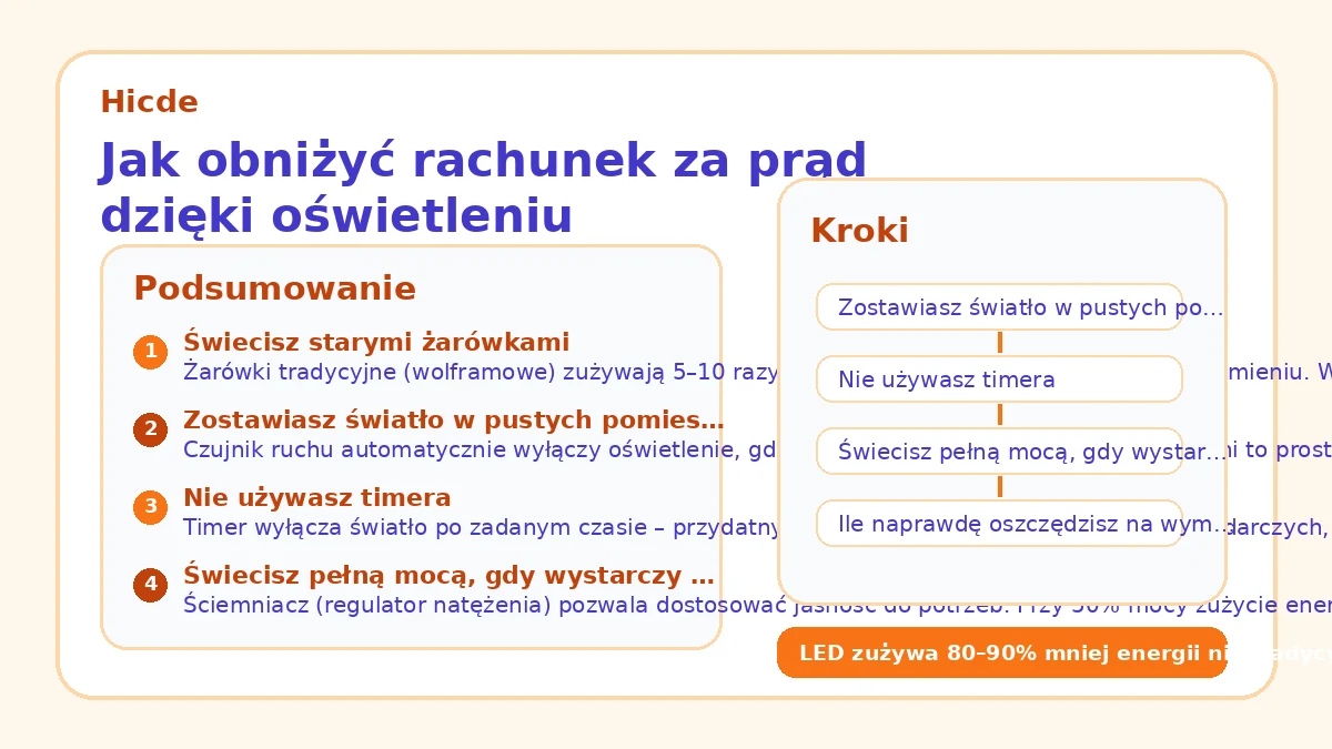 Jak obniżyć rachunek za prąd dzięki oświetleniu