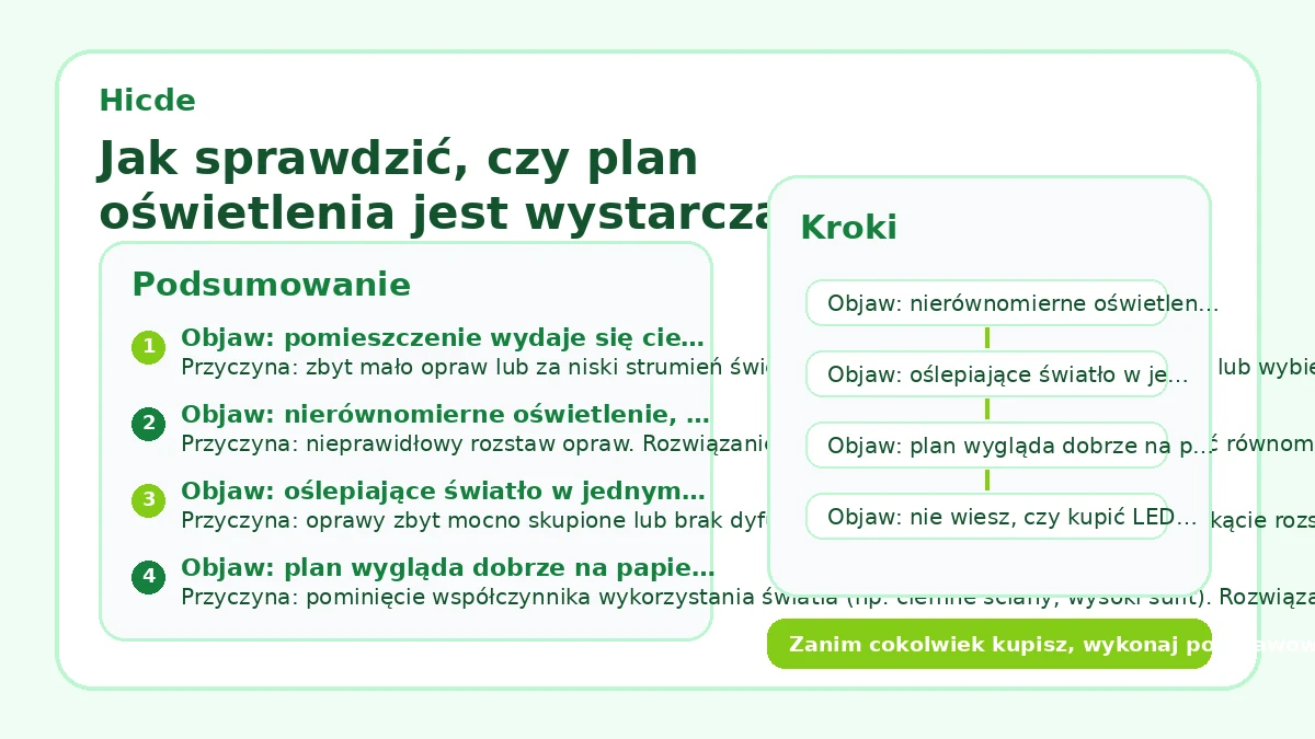 Jak sprawdzić, czy plan oświetlenia jest wystarczający – test przed zakupem