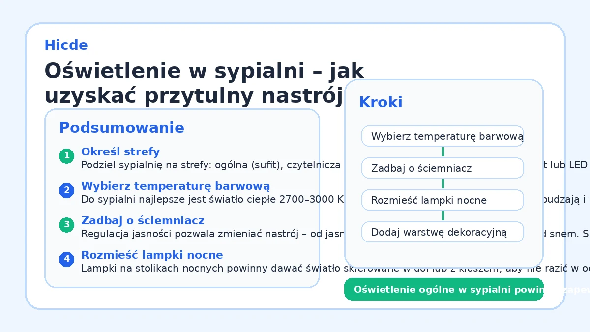 Oświetlenie w sypialni – jak uzyskać przytulny nastrój i funkcjonalność