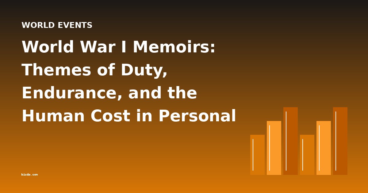 World War I Memoirs: Themes of Duty, Endurance, and the Human Cost in Personal Narratives