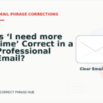 Is ‘I need more time’ Correct in a Professional Email?