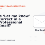 Is ‘Let me know’ Correct in a Professional Email?