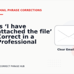 Is ‘I have attached the file’ Correct in a Professional Email?
