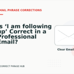 Is ‘I am following up’ Correct in a Professional Email?