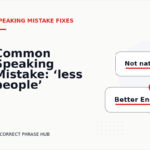 Common Speaking Mistake: ‘less people’ Explained