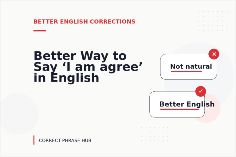 Better Way to Say ‘I am agree’ in English Better Way to Say ‘I am agree’ in English