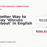 Better Way to Say ‘discuss about’ in English