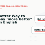 Better Way to Say ‘more better’ in English