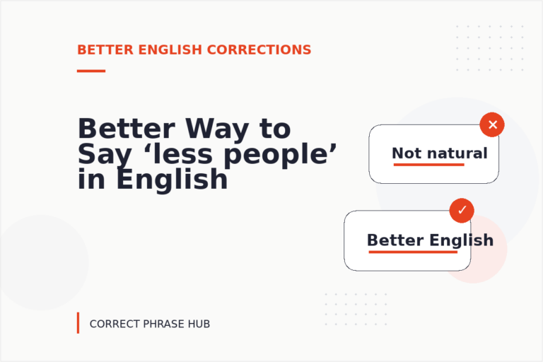 Better Way to Say ‘less people’ in English